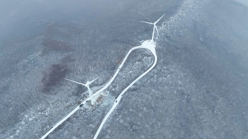 黑龍江饒河：大頂子山銀裝素裹 雪景如畫